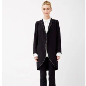 Elaine Kim Nosidam Black Tech Stretch Zipper Coat Size P  NWT